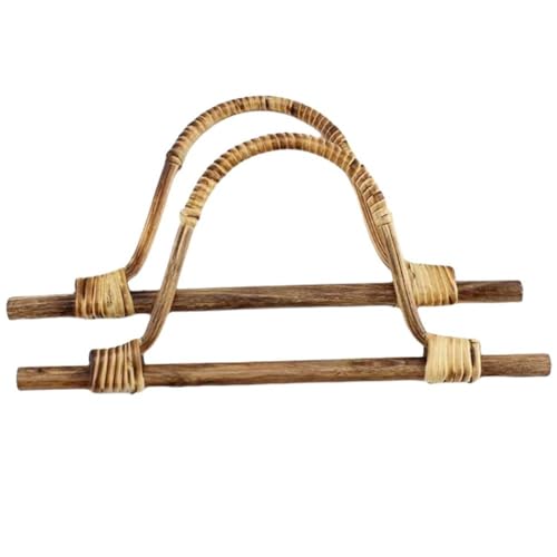 HiyyFloy Ersatz-taschengriffe, Holz-handtaschengriff, D-förmiger Griff, Ersatz-handtaschengriffe Für Handgefertigte Strandtaschen, Handtaschen, Geldbörsengriffe, Makramee-markttaschen von HiyyFloy