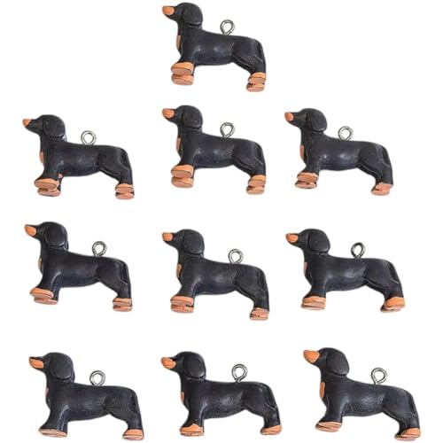 HiyyFloy Hundeanhänger Aus Kunstharz, 10 Stück, Cartoon-Haustier-anhänger, Dackel, Wursthund, Anhänger Für Die Herstellung Von DIY-schmuck HiyyFloy Hundeanhänger Aus Kunstharz, 10 Stück, Cartoon-Haustier-anhänger, Dackel, Wursthund, Anhänger Für Die Herstellung Von DIY-schmuck von HiyyFloy