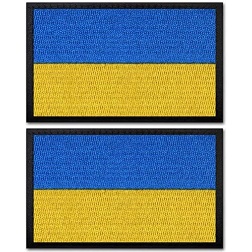HiyyFloy Ukraine Bestickter Aufnäher, 2 Stück, Ukrainische Flagge, Klettverschluss, Applikation, Gelb, Blau, Abzeichen, Emblem, Armband Für Kleidung, Rucksack, Mütze, Jacke, Hose HiyyFloy Ukraine Bestickter Aufnäher, 2 Stück, Ukrainische Flagge, Klettverschluss, Applikation, Gelb, Blau, Abzeichen, Emblem, Armband Für Kleidung, Rucksack, Mütze, Jacke, Hose von HiyyFloy