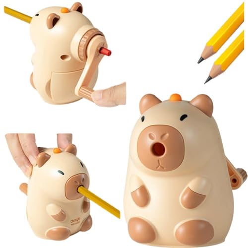 Manueller Bleistiftspitzer in Capybara-form, Bleistiftschneider, Büro, Schule, Tischspitzer, Schreibwaren von HiyyFloy