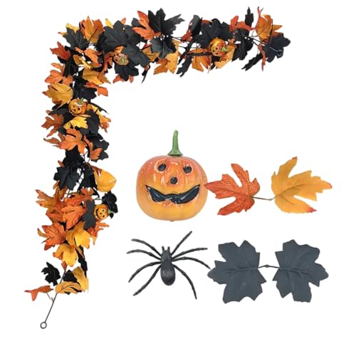Halloween -Kürbisreben, Ahornblätterrebe, Kürbiskranz -, Kein Bewässern Oder Trimmen Benötigt, Großzügige Größe Geeignet, 1 Stück Für Innenräume, Outdoor Halloween -Kürbisreben, Ahornblätterrebe, Kürbiskranz -, Kein Bewässern Oder Trimmen Benötigt, Großzügige Größe Geeignet, 1 Stück Für Innenräume, Outdoor von Hjatirace