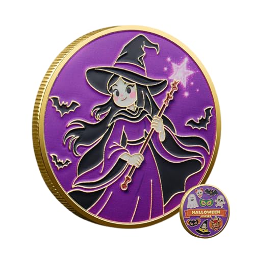 Hjatirace Halloween -Münze, Unvergessliches Geschenk, 1 Stück, Kürbis -Gedenkmünze, Sammlerfest -Token, Perfektes Souvenir, Für Männer, Frauen, Familie, Vater, Freunde Hjatirace Halloween -Münze, Unvergessliches Geschenk, 1 Stück, Kürbis -Gedenkmünze, Sammlerfest -Token, Perfektes Souvenir, Für Männer, Frauen, Familie, Vater, Freunde von Hjatirace