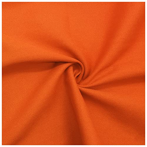 Einfarbig Denim Jeansstoff 100% Baumwolle 150cm Breit Nicht Dehnbarer Jeansstoff zum Nähen, Kleidung, Jacken, Hüte, Taschen, Heimtextilien(Size:1m,Color:Orange) von Hjb