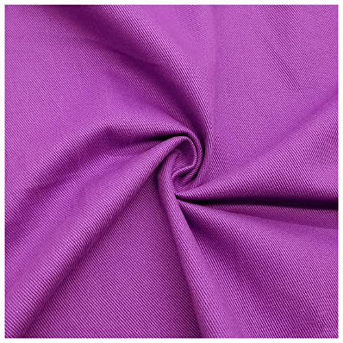 Einfarbig Denim Jeansstoff 100% Baumwolle 150cm Breit Nicht Dehnbarer Jeansstoff zum Nähen, Kleidung, Jacken, Hüte, Taschen, Heimtextilien(Size:1m,Color:Violett) von Hjb