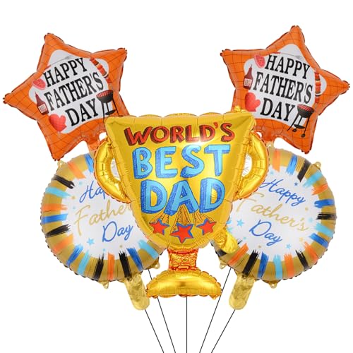 Hjvvr 5 x 45,7 cm große Vatertags-Dekoration, Vatertags-Folienballons von Hjvvr
