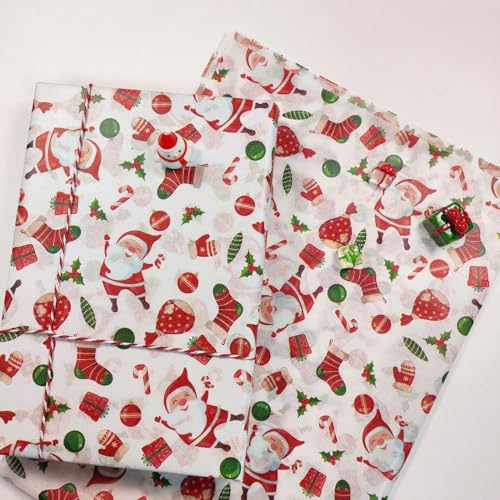 Hjvvr Seidenpapier, Weihnachts-Geschenkpapier mit Dichromatismus-Blättern, farbiger Weihnachtsmann Hjvvr Seidenpapier, Weihnachts-Geschenkpapier mit Dichromatismus-Blättern, farbiger Weihnachtsmann von Hjvvr
