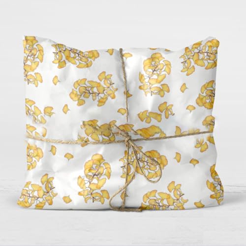 Hjvvr Seidenpapier, gelbes Blatt, 20 Blatt, 50 x 35 cm, Geschenkpapier Hjvvr Seidenpapier, gelbes Blatt, 20 Blatt, 50 x 35 cm, Geschenkpapier von Hjvvr