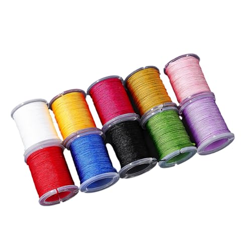 Hkfgdjdl 10 farbige Schmuck-Stretchschnur für die Schmuckherstellung, weiche, stabile Bastelschnur für Armbänder, Halsketten, Zubehör Hkfgdjdl 10 farbige Schmuck-Stretchschnur für die Schmuckherstellung, weiche, stabile Bastelschnur für Armbänder, Halsketten, Zubehör von Hkfgdjdl