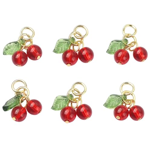 Hkfgdjdl 6 Stück Obst-Armband-Anhänger, Schmuckverzierungen, Schmuckteil, Obstfiguren, dekorativer Anhänger für Armband von Hkfgdjdl