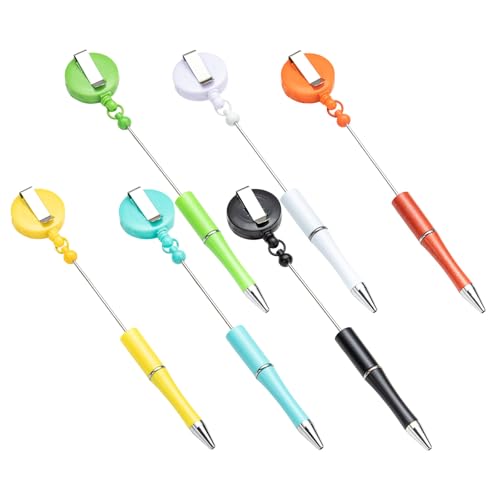 Hkfgdjdl 6 x Kugelschreiber mit einziehbarem Ausweishalter, Perlenstift mit Gürtelclip für Lehrer, Krankenschwester, Arzt Hkfgdjdl 6 x Kugelschreiber mit einziehbarem Ausweishalter, Perlenstift mit Gürtelclip für Lehrer, Krankenschwester, Arzt von Hkfgdjdl