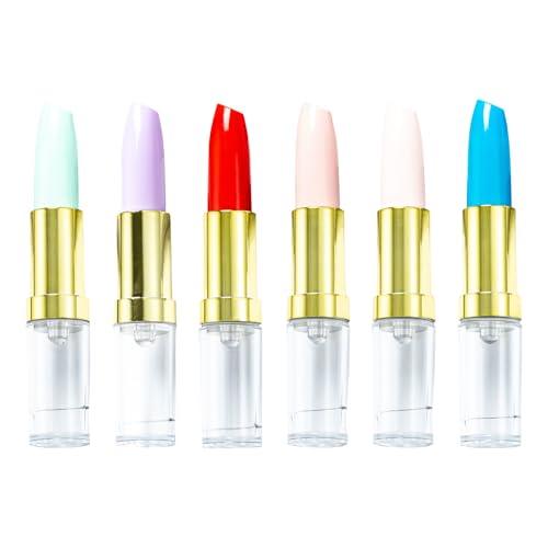 Hkfgdjdl 6 x Lippenstift-Kugelschreiber, glattes Schreiben, 1,0 mm, Ölstift, Lippenstiftform, Schreibwarenstift für Schule, Büro, Arbeit von Hkfgdjdl
