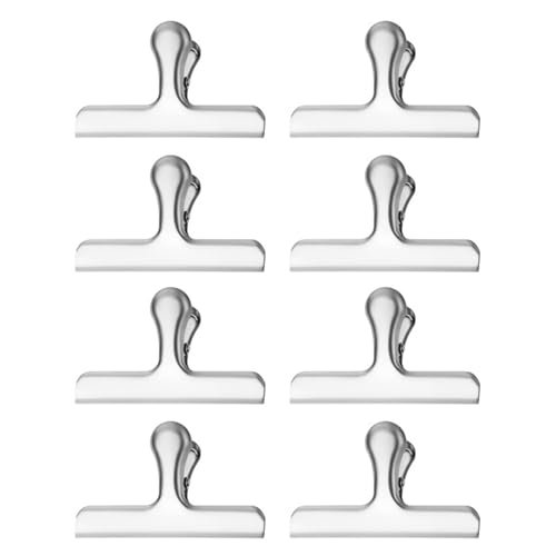 Hkfgdjdl 8 Stück Edelstahl-Dichtungs-Clips, Metallscharnier-Clips, robuste Papierklemme für Lebensmittelbeutel, Fotodatei, Quittungen, Zeichenbretter Hkfgdjdl 8 Stück Edelstahl-Dichtungs-Clips, Metallscharnier-Clips, robuste Papierklemme für Lebensmittelbeutel, Fotodatei, Quittungen, Zeichenbretter von Hkfgdjdl