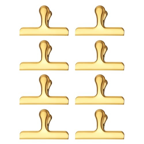 Hkfgdjdl 8 Stück Edelstahl-Dichtungs-Clips, Metallscharnier-Clips, robuste Papierklemme für Lebensmittelbeutel, Fotodatei, Quittungen, Zeichenbretter Hkfgdjdl 8 Stück Edelstahl-Dichtungs-Clips, Metallscharnier-Clips, robuste Papierklemme für Lebensmittelbeutel, Fotodatei, Quittungen, Zeichenbretter von Hkfgdjdl