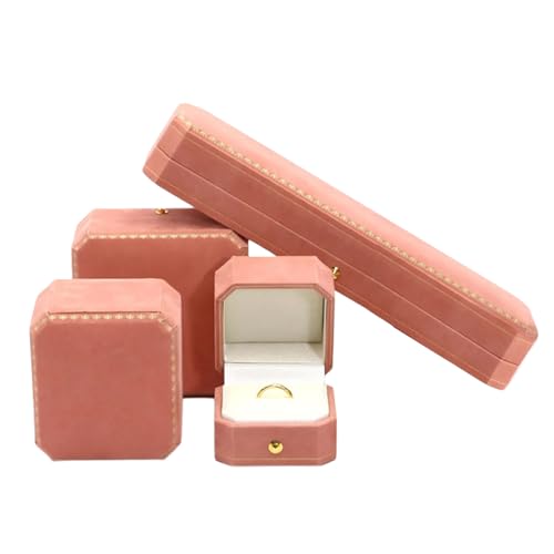 Hkfgdjdl Achteckige Samt-Schmuckschatulle, eleganter Aufbewahrungs-Organizer für Brautaccessoires, schützender Damen-Schmuckbehälter Hkfgdjdl Achteckige Samt-Schmuckschatulle, eleganter Aufbewahrungs-Organizer für Brautaccessoires, schützender Damen-Schmuckbehälter von Hkfgdjdl