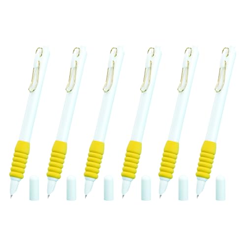Hkfgdjdl Füllfederhalter, einziehbarer Füllfederhalter mit Konverter für Kinder, Studenten, zum Nachfüllen, 0,38 mm feine Spitze, 6 Stück von Hkfgdjdl