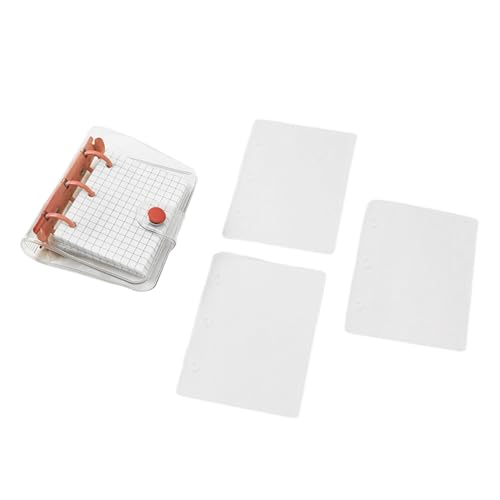 Hkfgdjdl Kleines Notizbuch, transparent, 3 Ringe, Notizbuch, 80 Blatt, gerastert, Taschen-Tagebuch, kleiner Planer, Notizblöcke Hkfgdjdl Kleines Notizbuch, transparent, 3 Ringe, Notizbuch, 80 Blatt, gerastert, Taschen-Tagebuch, kleiner Planer, Notizblöcke von Hkfgdjdl
