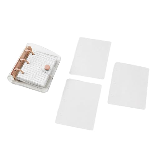 Hkfgdjdl Kleines Notizbuch, transparent, 3 Ringe, Notizbuch, 80 Blatt, gerastert, Taschen-Tagebuch, kleiner Planer, Notizblöcke Hkfgdjdl Kleines Notizbuch, transparent, 3 Ringe, Notizbuch, 80 Blatt, gerastert, Taschen-Tagebuch, kleiner Planer, Notizblöcke von Hkfgdjdl