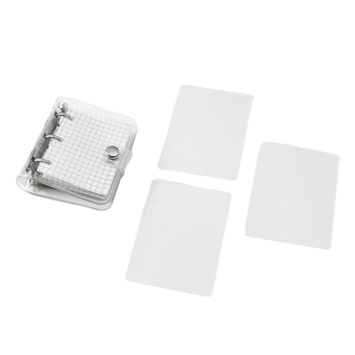 Hkfgdjdl Kleines Notizbuch, transparent, 3 Ringe, Notizbuch, 80 Blatt, gerastert, Taschen-Tagebuch, kleiner Planer, Notizblöcke Hkfgdjdl Kleines Notizbuch, transparent, 3 Ringe, Notizbuch, 80 Blatt, gerastert, Taschen-Tagebuch, kleiner Planer, Notizblöcke von Hkfgdjdl