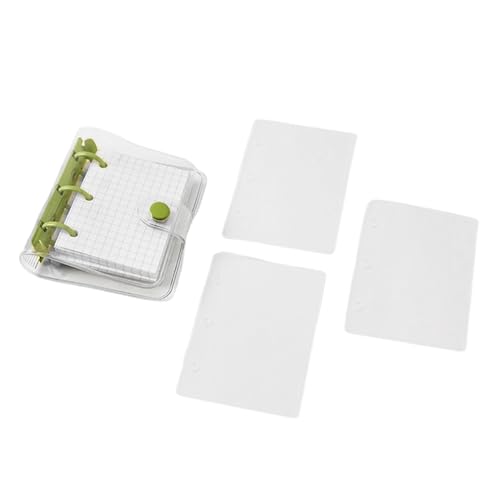 Hkfgdjdl Kleines Notizbuch, transparent, 3 Ringe, Notizbuch, 80 Blatt, gerastert, Taschen-Tagebuch, kleiner Planer, Notizblöcke Hkfgdjdl Kleines Notizbuch, transparent, 3 Ringe, Notizbuch, 80 Blatt, gerastert, Taschen-Tagebuch, kleiner Planer, Notizblöcke von Hkfgdjdl