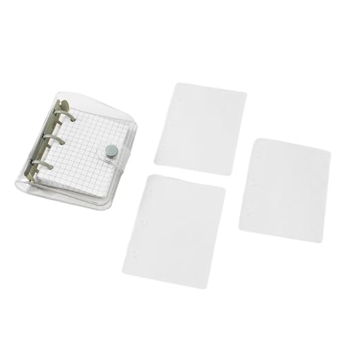 Hkfgdjdl Kleines Notizbuch, transparent, 3 Ringe, Notizbuch, 80 Blatt, gerastert, Taschen-Tagebuch, kleiner Planer, Notizblöcke Hkfgdjdl Kleines Notizbuch, transparent, 3 Ringe, Notizbuch, 80 Blatt, gerastert, Taschen-Tagebuch, kleiner Planer, Notizblöcke von Hkfgdjdl