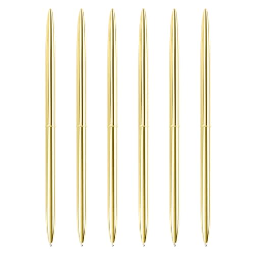 Hkfgdjdl Langer Kugelschreiber, Drehung, Metall-Kugelschreiber, 1,0 mm Spitze, reibungsloses Schreiben, Signierstift, Gastschild, 6 Stück Hkfgdjdl Langer Kugelschreiber, Drehung, Metall-Kugelschreiber, 1,0 mm Spitze, reibungsloses Schreiben, Signierstift, Gastschild, 6 Stück von Hkfgdjdl