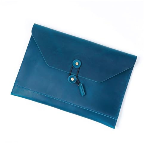 Hkfgdjdl Leder Aktenordner Multifunktionale Dokumententasche mit mehreren Kartenfächern und Schnurverschluss, Leder Laptop Sleeve Case Hkfgdjdl Leder Aktenordner Multifunktionale Dokumententasche mit mehreren Kartenfächern und Schnurverschluss, Leder Laptop Sleeve Case von Hkfgdjdl