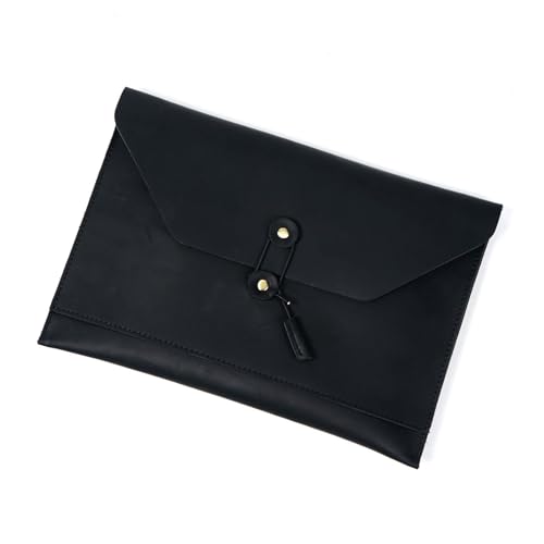 Hkfgdjdl Leder Aktenordner Multifunktionale Dokumententasche mit mehreren Kartenfächern und Schnurverschluss, Leder Laptop Sleeve Case Hkfgdjdl Leder Aktenordner Multifunktionale Dokumententasche mit mehreren Kartenfächern und Schnurverschluss, Leder Laptop Sleeve Case von Hkfgdjdl