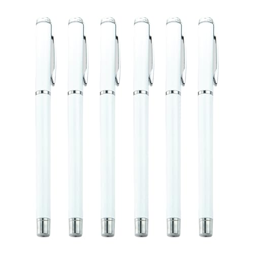 Hkfgdjdl Metall-Kugelschreiber mit Stiftclip, schnell trocknend, reibungsloses Schreiben, Bürosignierstift, Gäste-Anmeldestift, schwarze Tinte, 6 Stück Hkfgdjdl Metall-Kugelschreiber mit Stiftclip, schnell trocknend, reibungsloses Schreiben, Bürosignierstift, Gäste-Anmeldestift, schwarze Tinte, 6 Stück von Hkfgdjdl
