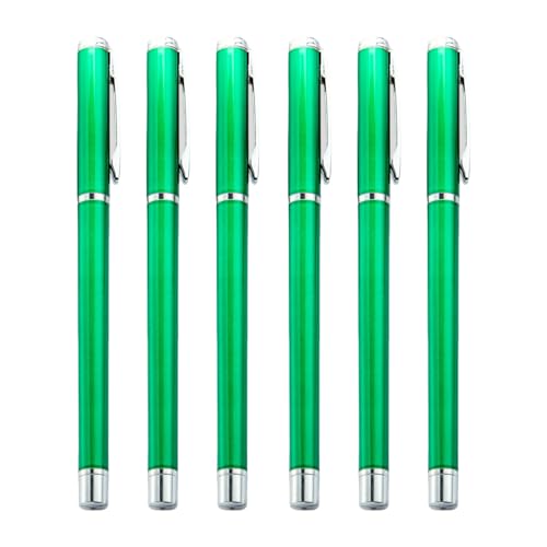 Hkfgdjdl Metall-Kugelschreiber mit Stiftclip, schnell trocknend, reibungsloses Schreiben, Bürosignierstift, Gäste-Anmeldestift, schwarze Tinte, 6 Stück Hkfgdjdl Metall-Kugelschreiber mit Stiftclip, schnell trocknend, reibungsloses Schreiben, Bürosignierstift, Gäste-Anmeldestift, schwarze Tinte, 6 Stück von Hkfgdjdl