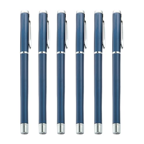 Hkfgdjdl Metall-Kugelschreiber mit Stiftclip, schnell trocknend, reibungsloses Schreiben, Bürosignierstift, Gäste-Anmeldestift, schwarze Tinte, 6 Stück Hkfgdjdl Metall-Kugelschreiber mit Stiftclip, schnell trocknend, reibungsloses Schreiben, Bürosignierstift, Gäste-Anmeldestift, schwarze Tinte, 6 Stück von Hkfgdjdl