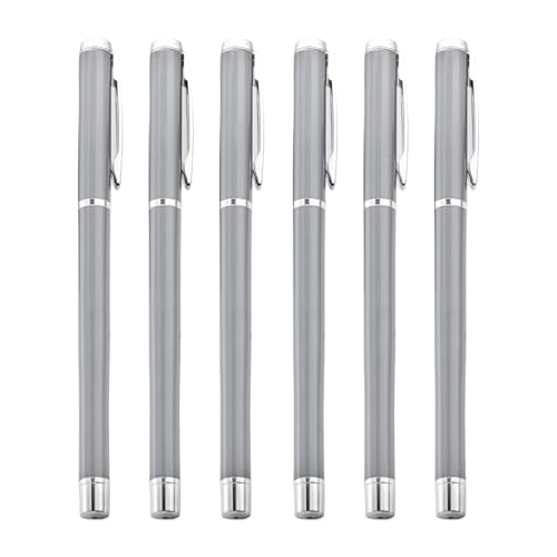 Hkfgdjdl Metall-Kugelschreiber mit Stiftclip, schnell trocknend, reibungsloses Schreiben, Bürosignierstift, Gäste-Anmeldestift, schwarze Tinte, 6 Stück Hkfgdjdl Metall-Kugelschreiber mit Stiftclip, schnell trocknend, reibungsloses Schreiben, Bürosignierstift, Gäste-Anmeldestift, schwarze Tinte, 6 Stück von Hkfgdjdl
