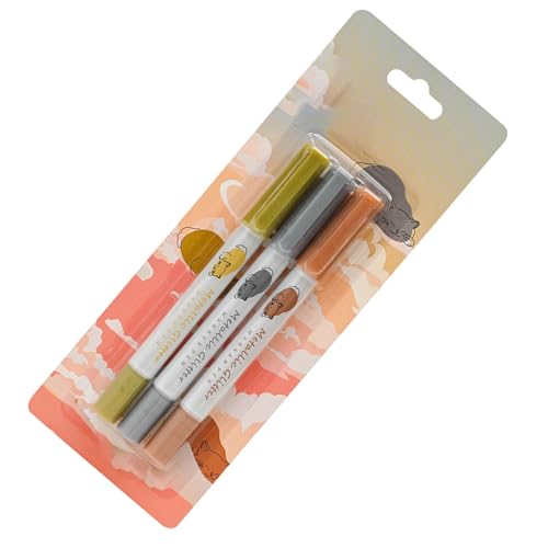 Hkfgdjdl Metallic-Marker, doppelseitig, schnelltrocknend, Metallic-Lackstift zum Malen auf Metall, Glas, Leder, Stein, Scrapbooking, 3 Stück Hkfgdjdl Metallic-Marker, doppelseitig, schnelltrocknend, Metallic-Lackstift zum Malen auf Metall, Glas, Leder, Stein, Scrapbooking, 3 Stück von Hkfgdjdl