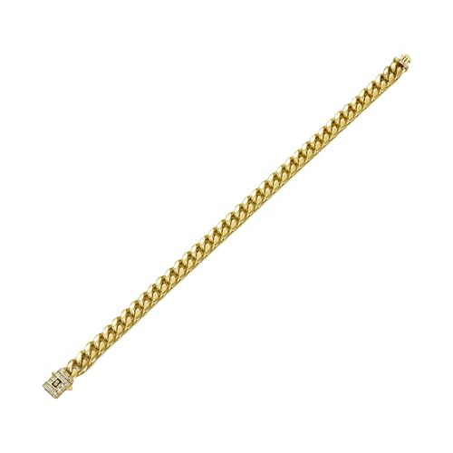 Hkfgdjdl Modische kubanische Gliederkette, Halskette, Hip-Hop, Edelstahl, Modeschmuck, Accessoire für trendige Damen und Herren Hkfgdjdl Modische kubanische Gliederkette, Halskette, Hip-Hop, Edelstahl, Modeschmuck, Accessoire für trendige Damen und Herren von Hkfgdjdl