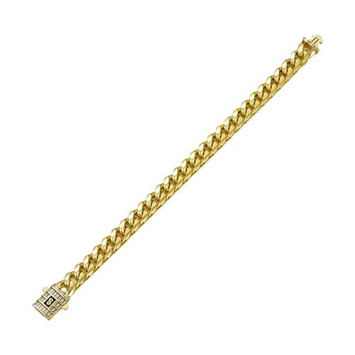 Hkfgdjdl Modische kubanische Gliederkette, Halskette, Hip-Hop, Edelstahl, Modeschmuck, Accessoire für trendige Damen und Herren Hkfgdjdl Modische kubanische Gliederkette, Halskette, Hip-Hop, Edelstahl, Modeschmuck, Accessoire für trendige Damen und Herren von Hkfgdjdl