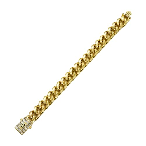 Hkfgdjdl Modische kubanische Gliederkette, Halskette, Hip-Hop, Edelstahl, Modeschmuck, Accessoire für trendige Damen und Herren Hkfgdjdl Modische kubanische Gliederkette, Halskette, Hip-Hop, Edelstahl, Modeschmuck, Accessoire für trendige Damen und Herren von Hkfgdjdl