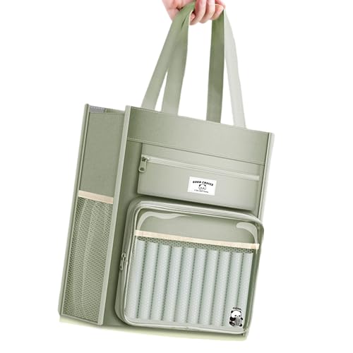 Hkfgdjdl Multifunktionale Canvas-Büchertasche, Handschultasche, 8 Fächer, Dokumenten-Aufbewahrungstasche für Studenten, Lehrer, Offizier Hkfgdjdl Multifunktionale Canvas-Büchertasche, Handschultasche, 8 Fächer, Dokumenten-Aufbewahrungstasche für Studenten, Lehrer, Offizier von Hkfgdjdl