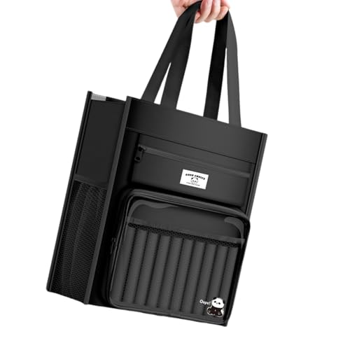Hkfgdjdl Multifunktionale Canvas-Büchertasche, Handschultasche, 8 Fächer, Dokumenten-Aufbewahrungstasche für Studenten, Lehrer, Offizier Hkfgdjdl Multifunktionale Canvas-Büchertasche, Handschultasche, 8 Fächer, Dokumenten-Aufbewahrungstasche für Studenten, Lehrer, Offizier von Hkfgdjdl