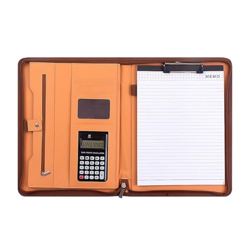 Hkfgdjdl Multifunktionale Konferenzmappe mit Reißverschluss, Leder, Business-Aktenordner mit Tasche, Kartenhalter, Stiftschlitz, Klemmbrett Hkfgdjdl Multifunktionale Konferenzmappe mit Reißverschluss, Leder, Business-Aktenordner mit Tasche, Kartenhalter, Stiftschlitz, Klemmbrett von Hkfgdjdl