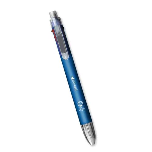 Hkfgdjdl Multifunktionaler Kugelschreiber mit Druckbleistift, 5 Farben-in-1-Kugelschreiber, einziehbarer Kugelschreiber für Schüler von Hkfgdjdl