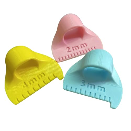 Hkfgdjdl Nähschablonen, Lineal, Finger-Nählineal, Quilten, Nähhilfe für Stoffmessung, Quilten, Nähen, Handwerk, 3 Stück von Hkfgdjdl