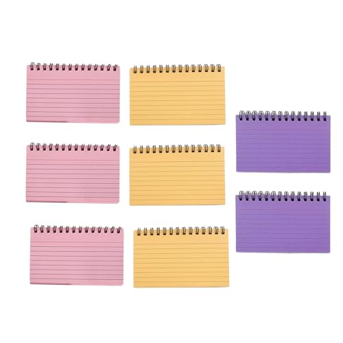 Hkfgdjdl Notizblock, Spiralbindung, liniert, 12,7 x 7,6 cm, Taschennotizblöcke, 50 Blatt, kleines Tagebuch, Notizbuch zum Schreiben, Notizen, 8 Stück Hkfgdjdl Notizblock, Spiralbindung, liniert, 12,7 x 7,6 cm, Taschennotizblöcke, 50 Blatt, kleines Tagebuch, Notizbuch zum Schreiben, Notizen, 8 Stück von Hkfgdjdl