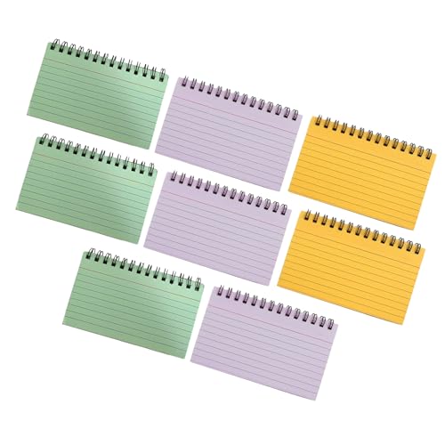 Hkfgdjdl Notizblock, Spiralbindung, liniert, 12,7 x 7,6 cm, Taschennotizblöcke, 50 Blatt, kleines Tagebuch, Notizbuch zum Schreiben, Notizen, 8 Stück Hkfgdjdl Notizblock, Spiralbindung, liniert, 12,7 x 7,6 cm, Taschennotizblöcke, 50 Blatt, kleines Tagebuch, Notizbuch zum Schreiben, Notizen, 8 Stück von Hkfgdjdl