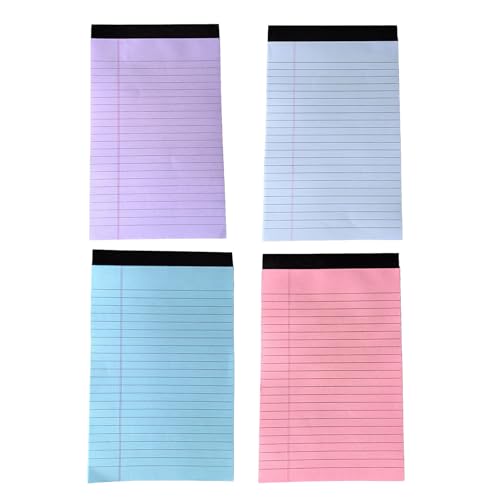 Hkfgdjdl Notizblöcke, Schreibblock zum Notieren, Schreiben von Notizen, Zeitplänen, 50 Blatt, doppelseitig liniert, Schreibblock für Büro, 4 Stück Hkfgdjdl Notizblöcke, Schreibblock zum Notieren, Schreiben von Notizen, Zeitplänen, 50 Blatt, doppelseitig liniert, Schreibblock für Büro, 4 Stück von Hkfgdjdl