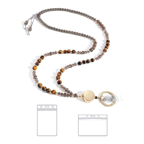 Hkfgdjdl Perlen-Umhängeband für Schlüssel und Ausweise, Kartenhalter, Naturstein, für Damen, Brillenhalter, Schlüsselband Hkfgdjdl Perlen-Umhängeband für Schlüssel und Ausweise, Kartenhalter, Naturstein, für Damen, Brillenhalter, Schlüsselband von Hkfgdjdl
