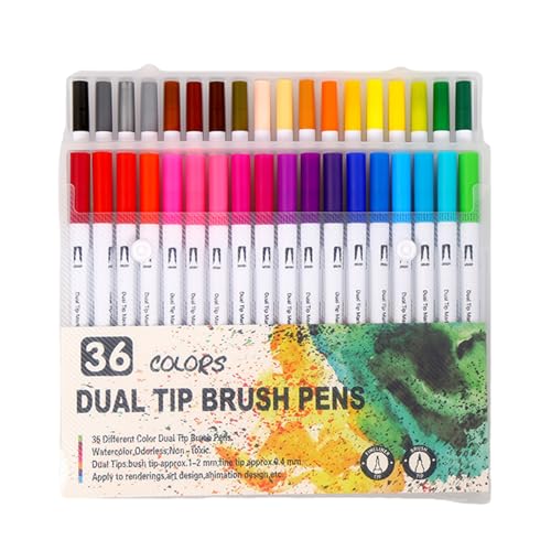 Hkfgdjdl Pinselstift, 36/48/60/72/100 Farben, doppelseitiges Pinselstift-Set, Filzstift, Aquarellstift für Malbücher Hkfgdjdl Pinselstift, 36/48/60/72/100 Farben, doppelseitiges Pinselstift-Set, Filzstift, Aquarellstift für Malbücher von Hkfgdjdl