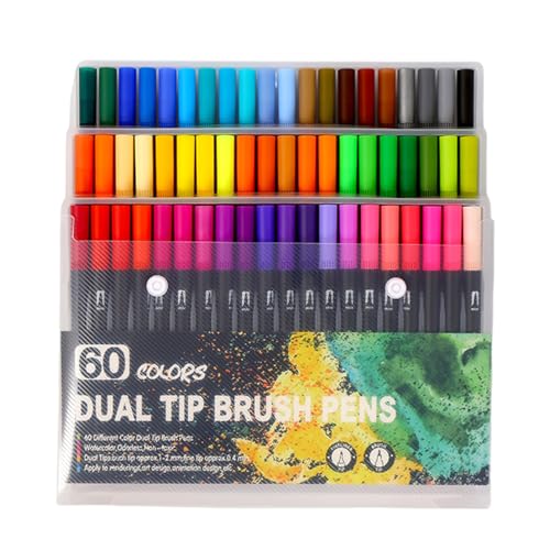 Hkfgdjdl Pinselstift, 36/48/60/72/100 Farben, doppelseitiges Pinselstift-Set, Filzstift, Aquarellstift für Malbücher Hkfgdjdl Pinselstift, 36/48/60/72/100 Farben, doppelseitiges Pinselstift-Set, Filzstift, Aquarellstift für Malbücher von Hkfgdjdl