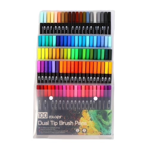 Hkfgdjdl Pinselstift, 36/48/60/72/100 Farben, doppelseitiges Pinselstift-Set, Filzstift, Aquarellstift für Malbücher Hkfgdjdl Pinselstift, 36/48/60/72/100 Farben, doppelseitiges Pinselstift-Set, Filzstift, Aquarellstift für Malbücher von Hkfgdjdl