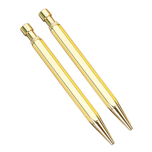 Hkfgdjdl Sechseckiger Kugelschreiber, einziehbarer Metall-Kugelschreiber, 1,0 mm Spitze, reibungsloses Schreiben, Signierstift, Gastschild, 2 Stück Hkfgdjdl Sechseckiger Kugelschreiber, einziehbarer Metall-Kugelschreiber, 1,0 mm Spitze, reibungsloses Schreiben, Signierstift, Gastschild, 2 Stück von Hkfgdjdl