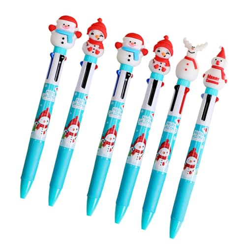 Hkfgdjdl Shuttle-Stift, Weihnachts-Kugelschreiber, 4-in-1, mehrfarbiger Stift, Büro- und Schulbedarf für reibungsloses Schreiben, 6 Stück Hkfgdjdl Shuttle-Stift, Weihnachts-Kugelschreiber, 4-in-1, mehrfarbiger Stift, Büro- und Schulbedarf für reibungsloses Schreiben, 6 Stück von Hkfgdjdl