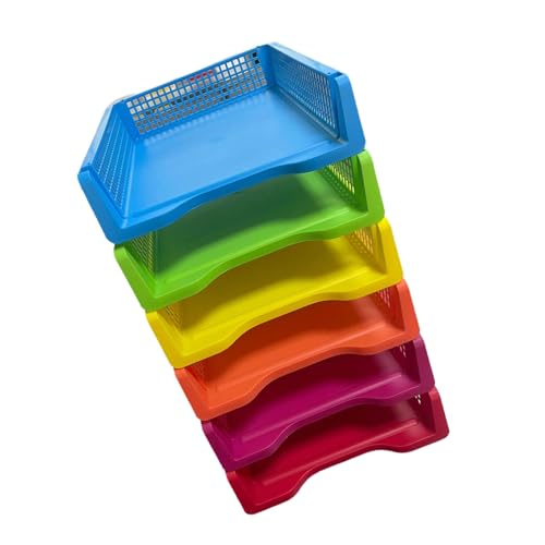 Hkfgdjdl Stapelbare Briefablage, vertikal, horizontal, für Dokumente, Kataloge, Broschüren, 6 Stück Hkfgdjdl Stapelbare Briefablage, vertikal, horizontal, für Dokumente, Kataloge, Broschüren, 6 Stück von Hkfgdjdl